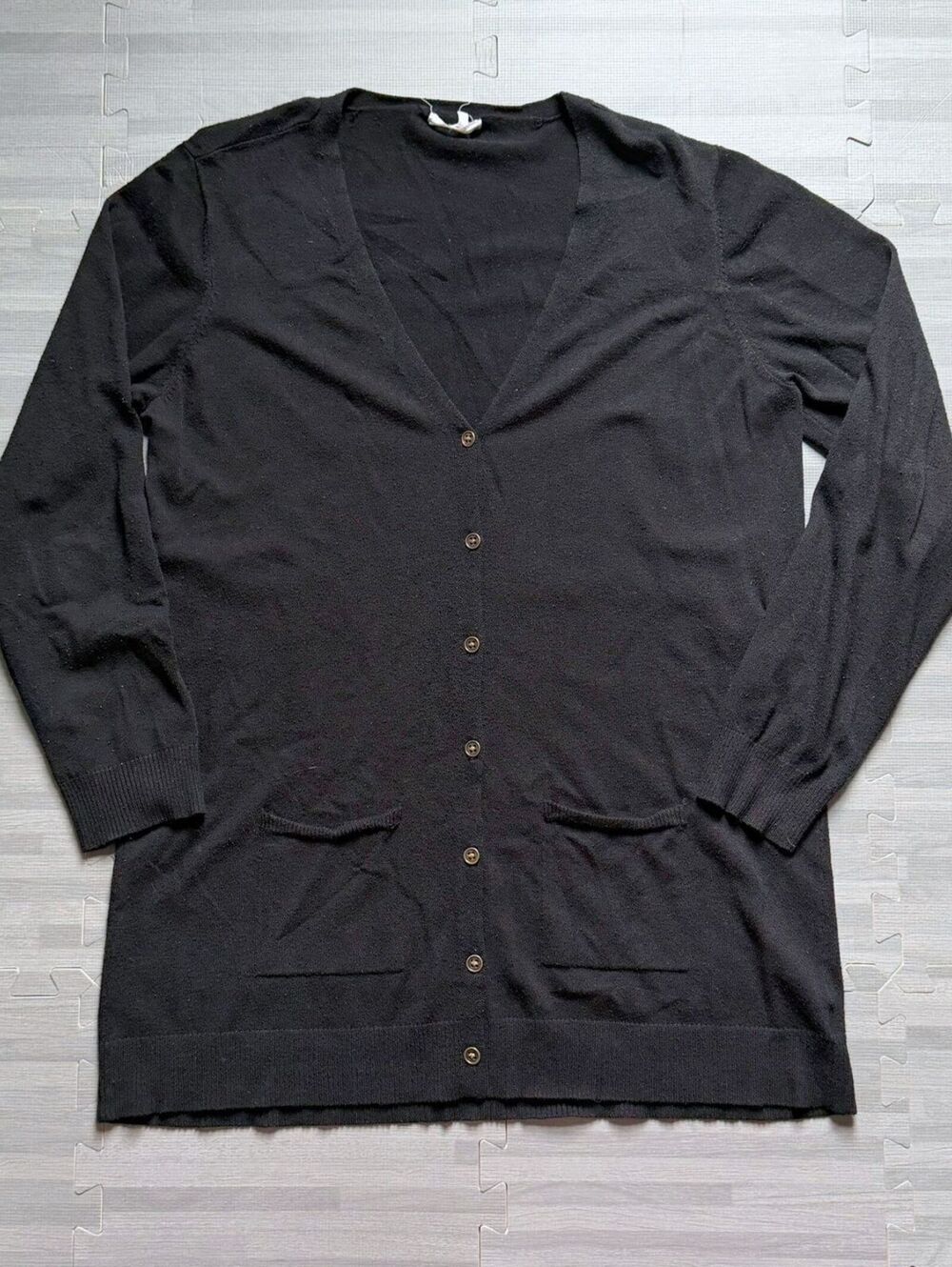 Maurices womens L black long sleeve button front cardigan knitwear